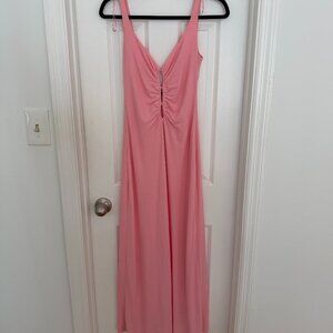Zara pink cutout maxi dress, S